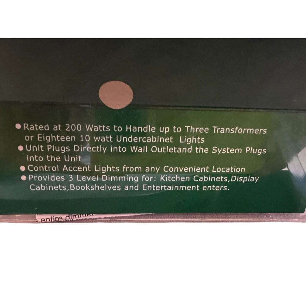 Quantus Under Cabinet Lighting Hinge Touch Pad Dimmer Multiple Transformer New - Picture 3 of 3